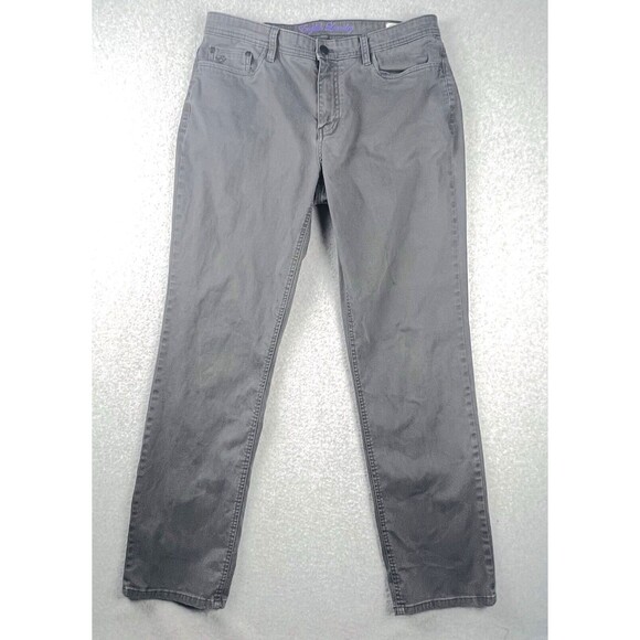 $$SOLD:SE110825$$ Gray Straight Fit Casual Office Trousers Career - Picture 2 of 15